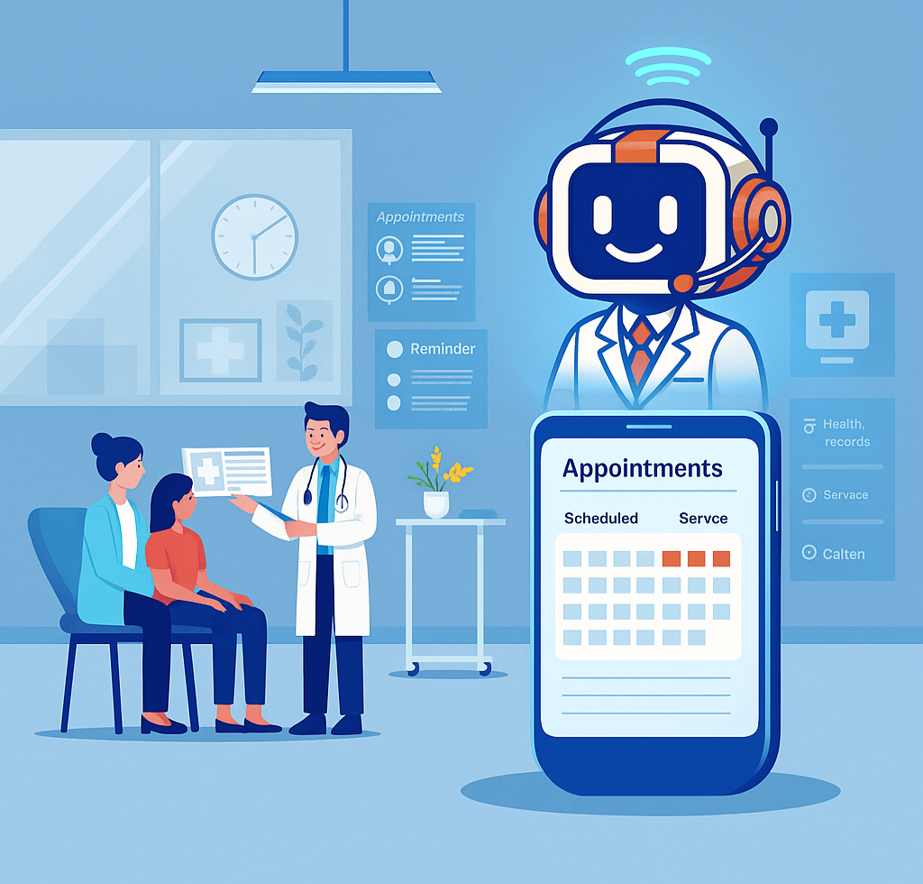 Healthcare AI Assistant Illustration